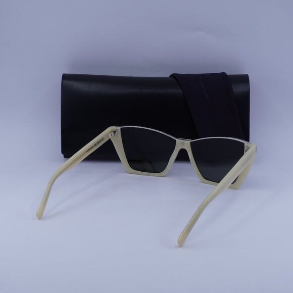 Saint Laurent SL369 KATE 004 Cat Eye Sunglasses - Ivory/Grey - Picture 10 of 10
